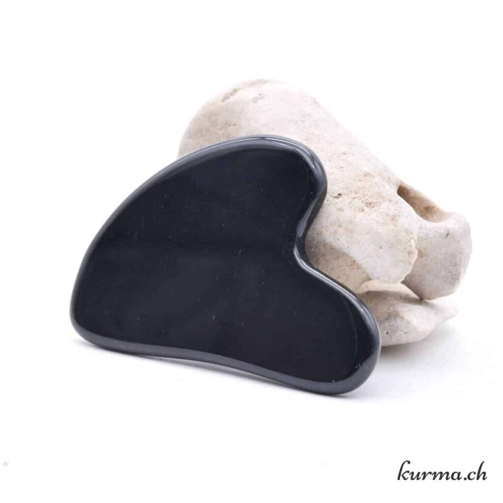 Palme Gua Sha Obsidienne